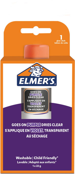 Elmer's verdwijnende lijmstick, paars, 22 g, op blister, 12 stuks