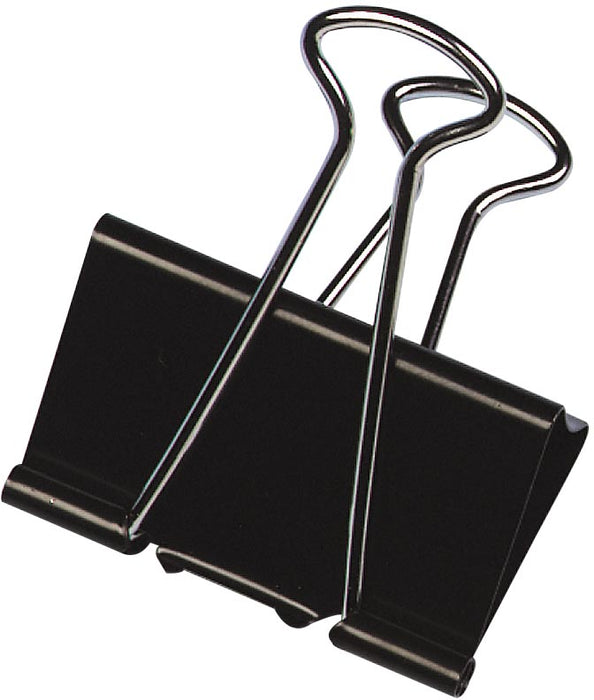 Q-CONNECT foldbackclip, 10 stuks, zwart, 32 mm breed
