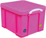 Really Useful Box opbergdoos 35 liter, neonroze met witte handvaten 1 stuks, OfficeTown