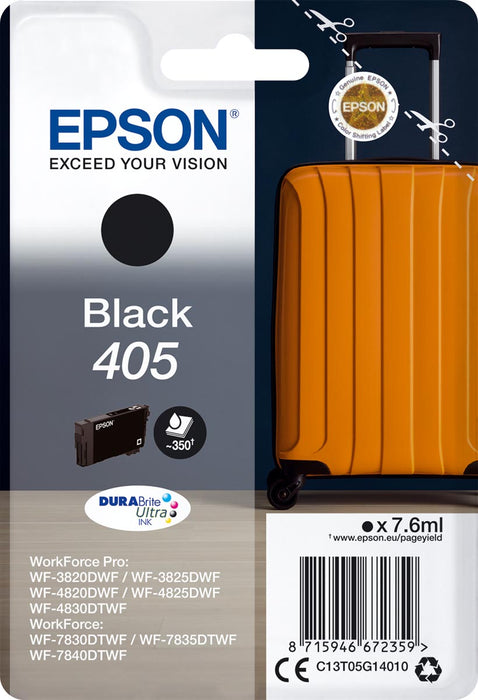 Inktcartridge Epson 405, 350 pagina's, OEM C13T05G14010, zwart