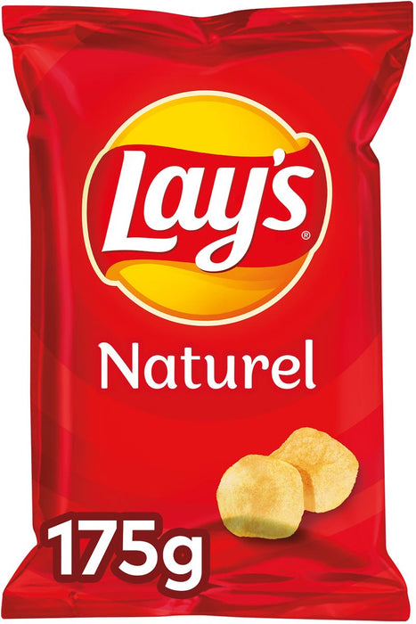 Lay's Naturel Chips, 175 g zak, 8 stuks
