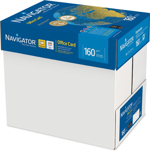 Navigator Office Card presentatiepapier ft A4, 160 g, pak van 250 vel 5 stuks, OfficeTown