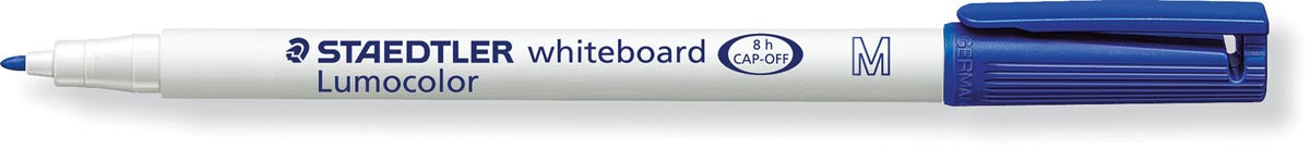 Staedtler whiteboard stift Lumocolor, blauwe ronde punt, 1 mm schrijfbreedte, 10 stuks