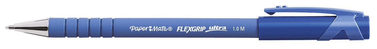 Paper Mate Flexgrip Ultra Stick medium balpen, blauw met Lubriglide inkt
