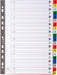 Exacompta tabbladen voor ft A4, uit PP, van A tot Z, 20 tabs, met indexblad, geassorteerde kleuren 20 stuks, OfficeTown