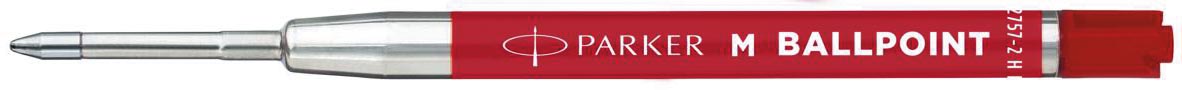 Parker Eco navulling voor balpen, medium, rood, verpakking van 2 stuks