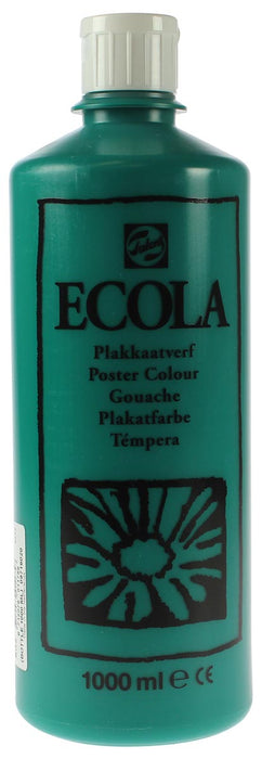 Talens Ecola plakkaatverf 1000 ml flacon, donkergroen met hoge kwaliteit