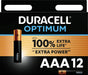 Duracell batterij Optimum AAA, blister van 12 stuks 8 stuks, OfficeTown