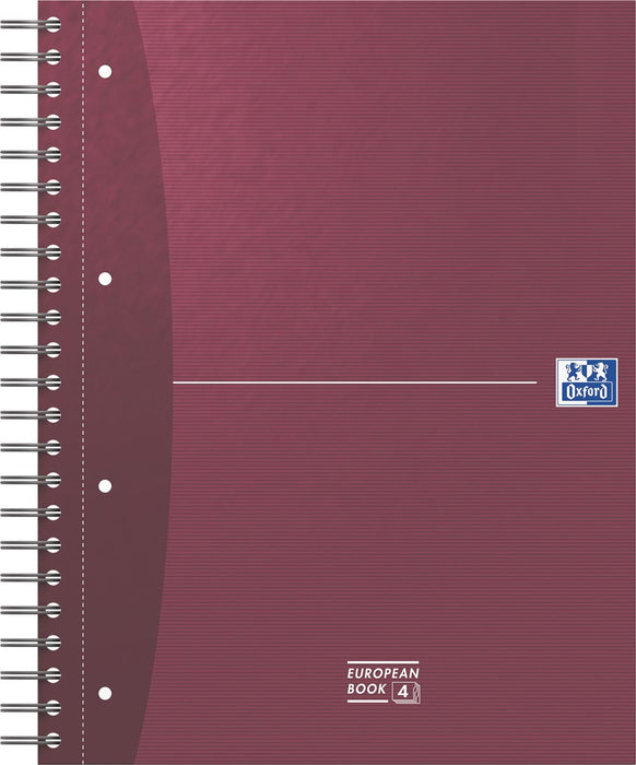 Oxford Office Essentials Europees Notitieboek, 240 pagina's, ft A4+, geruit, verschillende kleuren 5 stuks