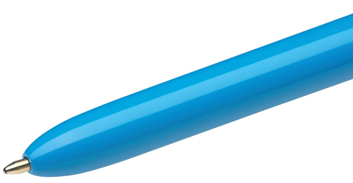 Bic 4 Kleuren Original, balpen, 0,32 mm, 4 klassieke inktkleuren, blauw