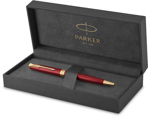 Parker Sonnet balpen, rood/goud, medium, in giftbox 20 stuks, OfficeTown