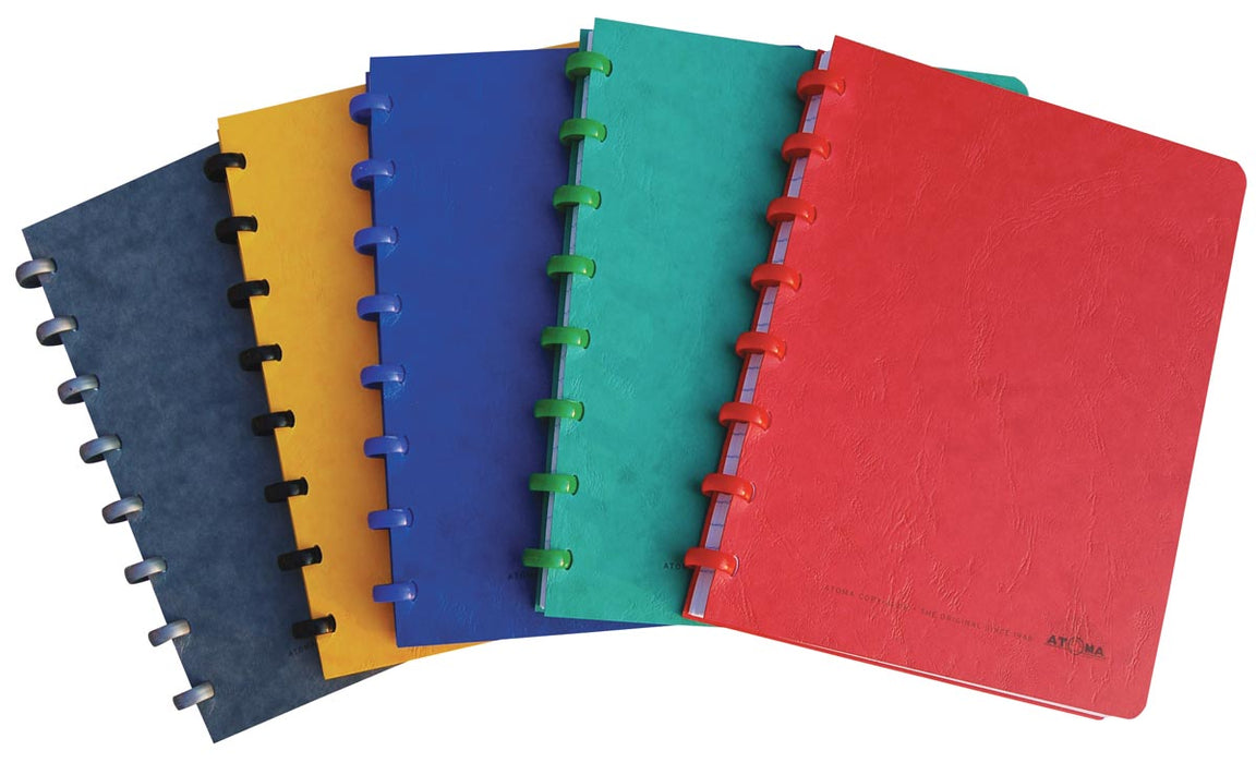 Atoma Classic notitieboek, A5-formaat, 144 pagina's, gelinieerd, assorti kleuren