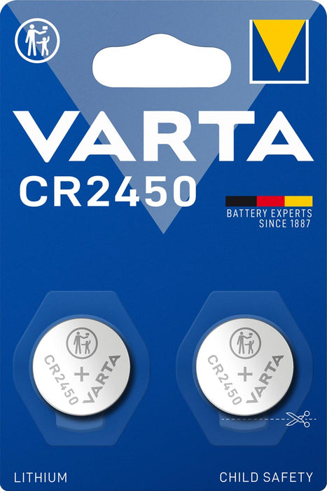 Varta Lithium knoopcel CR2450, verpakking van 2 stuks