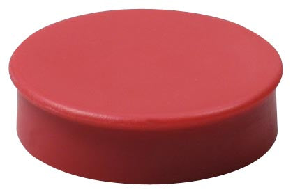 Magneet van Nobo, 30 mm diameter, rood, verpakking met 4 stuks