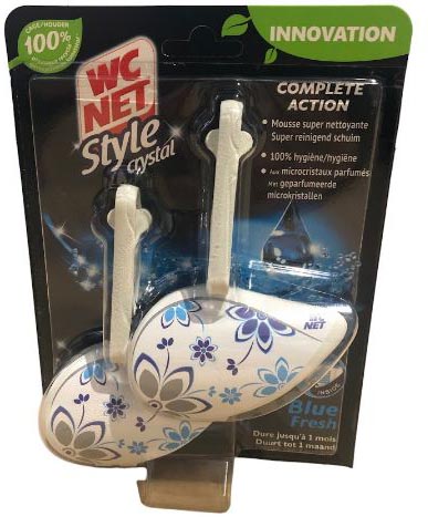 WC NET Style toiletblokje Blue Fresh, pak van 2 stuks