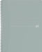 Oxford Origin spiraalschrift, ft A4+, 140 bladzijden, geruit 5 mm, grijs 5 stuks, OfficeTown