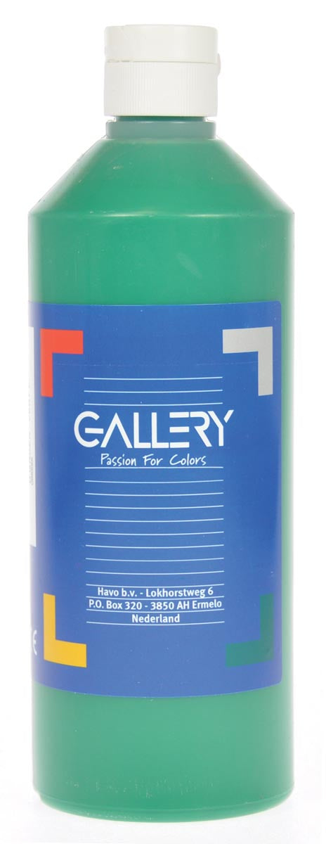 Gallery plakkaatverf, flacon van 500 ml, donkergroen 6 stuks, OfficeTown
