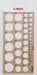 Linex cirkelsjabloon 1 - 35 mm, met 35 cirkels 10 stuks, OfficeTown