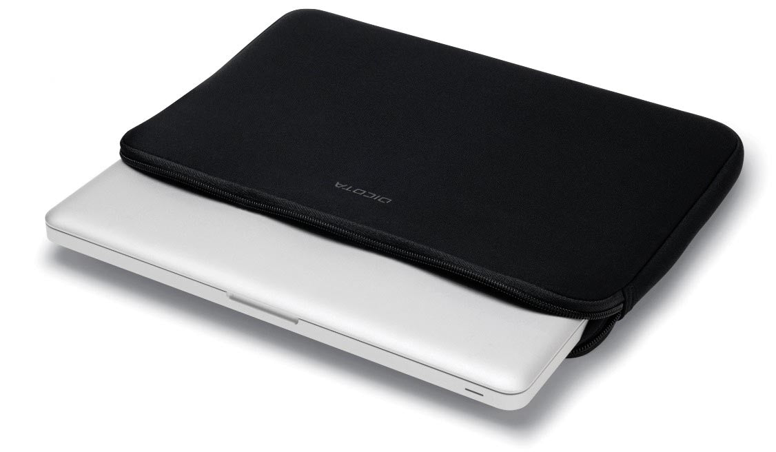 Dicota hoes voor laptops tot 17,3 inch, zwart met beschermde ritssluiting
