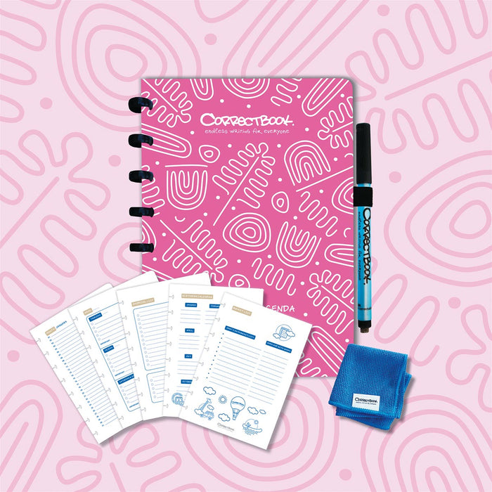 Correctbook Eindeloze Agenda A5, uitwisbaar / herbruikbaar, Blossom Pink (roze)
