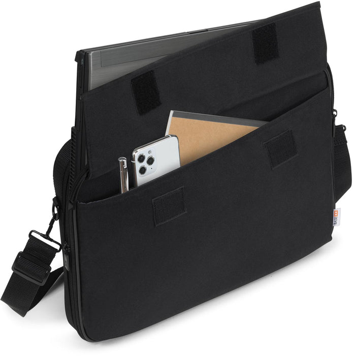 Basis XX door Dicota Clamshell laptoptas, met accessoirevak voor laptops tot 17,3 inch, zwart