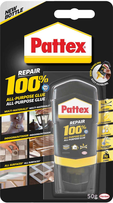 Pattex 100% lijm, 50 g tube, op blister