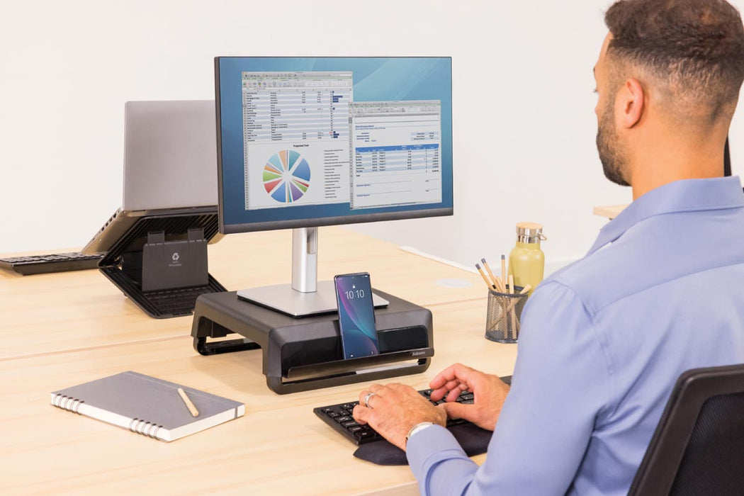 Fellowes monitorstandaard Breyta, zwart - OfficeTown