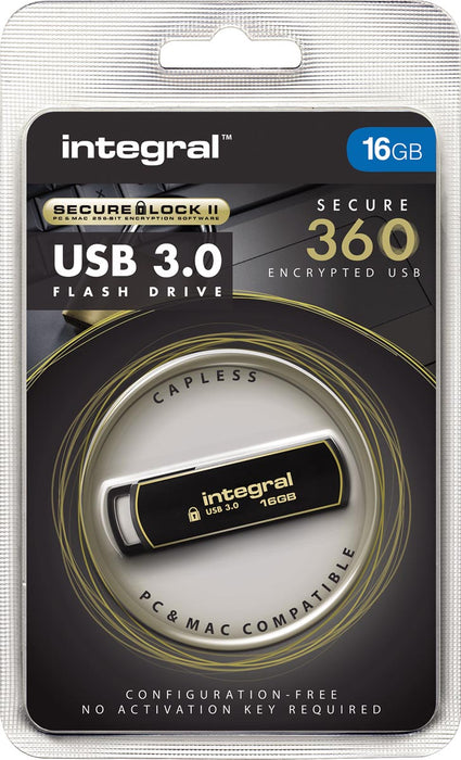 Integrale 360 Veilige USB 3.0-stick, 16 GB