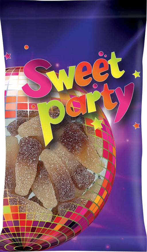 Sweet Party zure cola flesjes, zakje van 100 g 16 stuks, OfficeTown