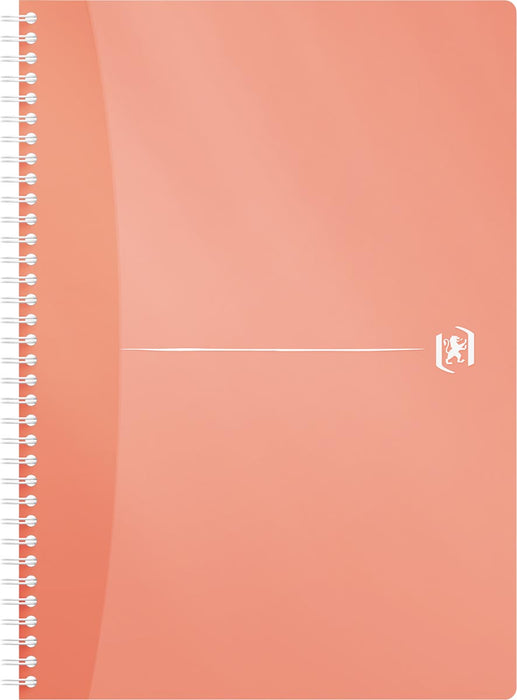 Oxford Office My Colours spiraalschrift, 180 bladzijden, ft A4, geruit 5 mm, geassorteerde kleuren