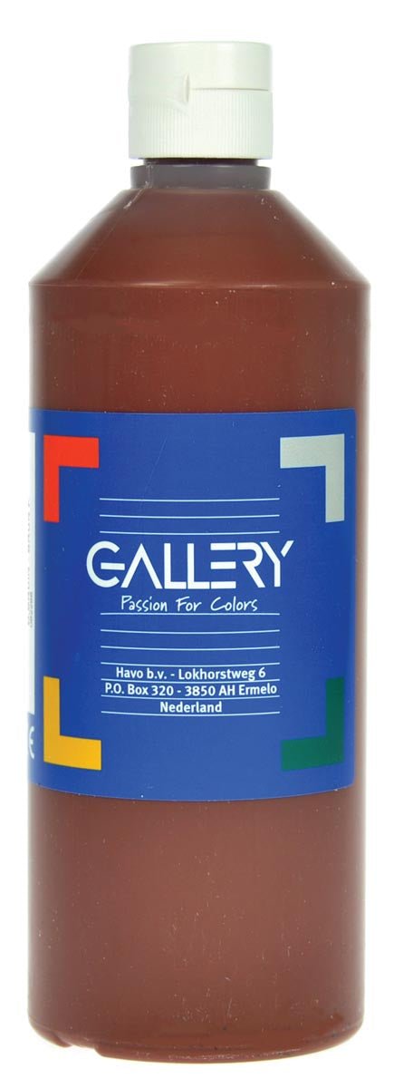 Galerij plakkaatverf, 500 ml fles, in diepbruin - OfficeTown