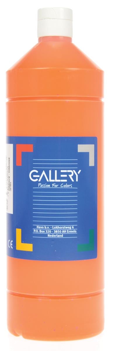 Galerij plakkaatverf, flacon 1 l, oranje met waterbasis - OfficeTown