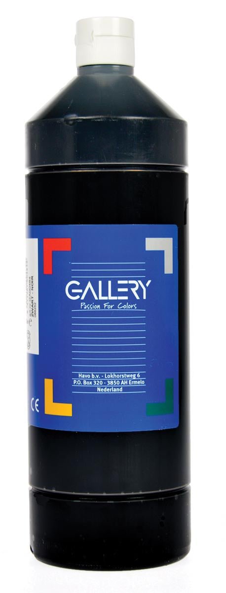 Galerij plakkaatverf, fles van 1 l, zwart - OfficeTown