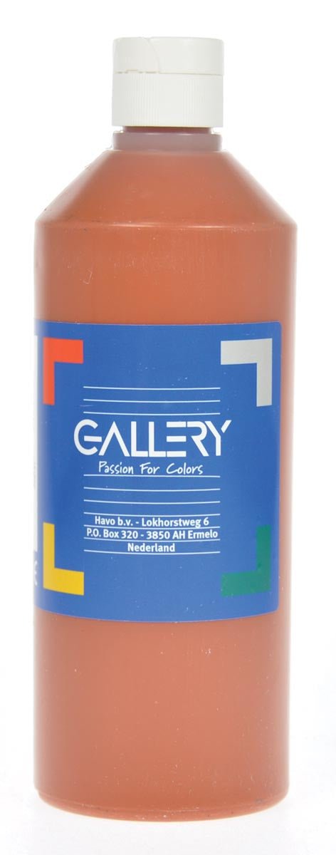 Galerij plakkaatverf, fles van 500 ml, in een lichte tint bruin - OfficeTown