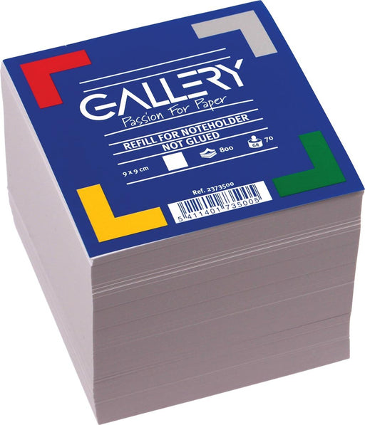 Gallery memokubus vulling, 9 x 9 cm, 800 velletjes - OfficeTown