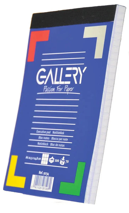 Gallery notitieblok, ft A6, geruit 5 mm, blok van 100 vel - OfficeTown