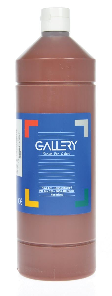 Gallery plakkaatverf, flacon van 1 l, donkerbruin - OfficeTown