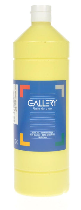 Gallery plakkaatverf, flacon van 1 l, lichtgeel - OfficeTown