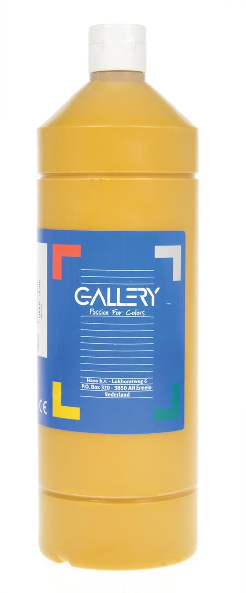 Gallery plakkaatverf, flacon van 1 l, oker - OfficeTown