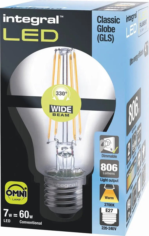 Geïntegreerde Klassieke Globe LED - lamp E27, dimbaar, 2.700 K, 7,3 W, 806 lumen - OfficeTown