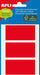 Gekleurde etiketten in etui rood (2073) met FSC - certificering - OfficeTown