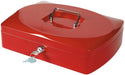 Geldkoffer met opbergvakken en cilinderslot, rood 325 x 235 x 85 mm - OfficeTown