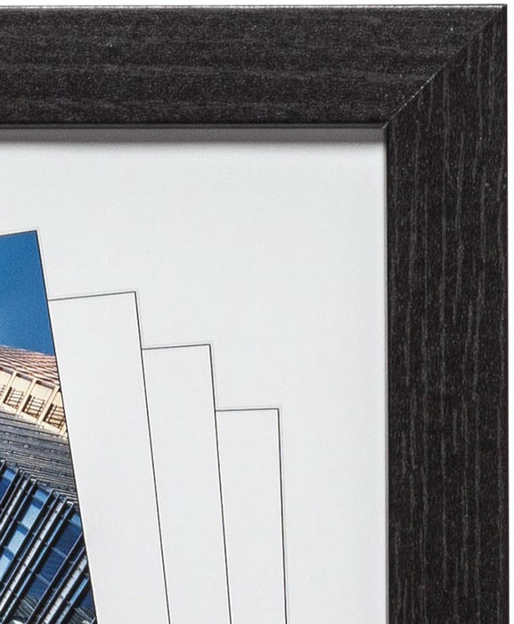 Hampton fotolijst Oxford, in 2 cm MDF, zwart, A4 - OfficeTown