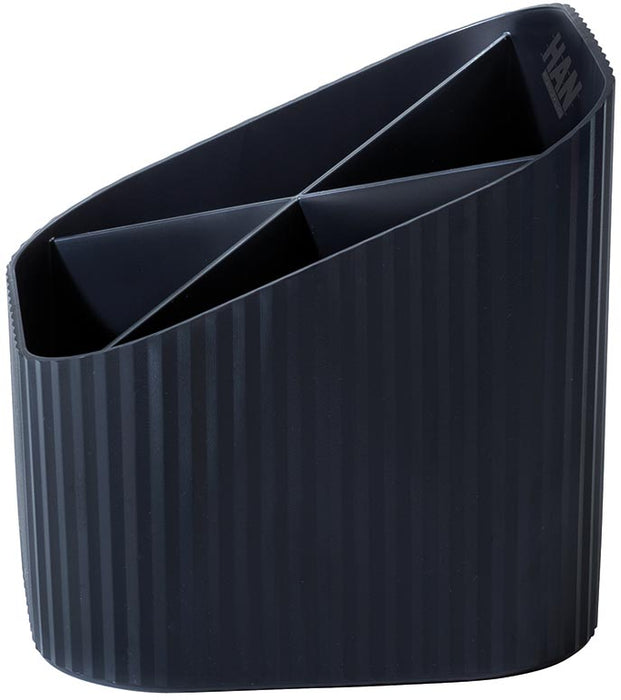 Han Karma pennenbakje met 4 compartimenten - 100% gerecycled eco - zwart - OfficeTown