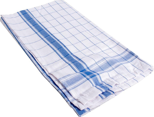 Handdoek Adalynne, ft 50 x 70 cm, geruit, blauw, pak van 6 stuks - OfficeTown
