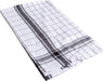 Handdoek Adalynne, ft 50 x 70 cm, geruit, zwart, pak van 6 stuks - OfficeTown