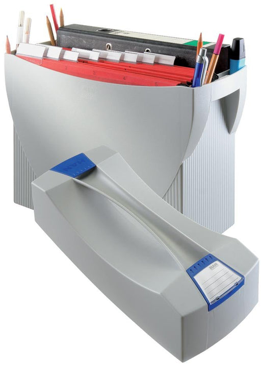 Hangmappenkoffer Swing grijs/blauw - Ft 39,7 x 15,4 x 34,7 cm - OfficeTown