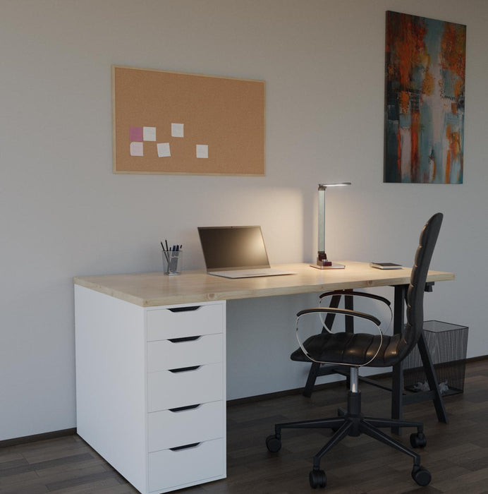 Hansa bureaulamp Breeze, LED, zilver - OfficeTown