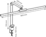 Hansa bureaulamp Flow, LED, grijs - OfficeTown