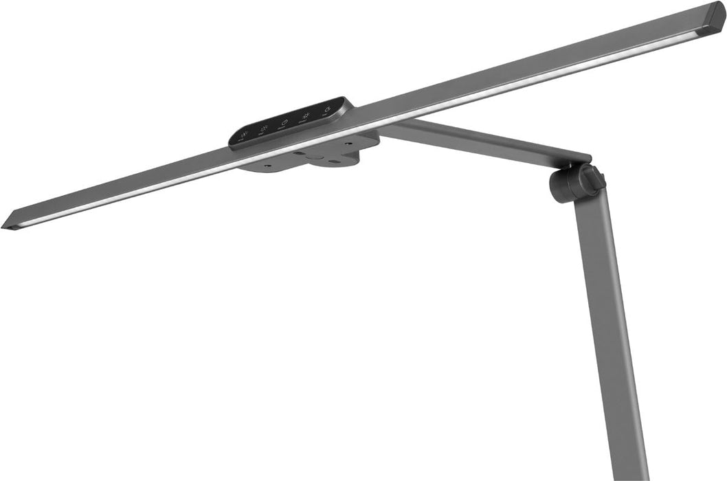 Hansa bureaulamp Flow, LED, grijs - OfficeTown